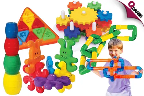 From QR15 Grow Those Minds with Engaging Plastic Toys for Your Kids - Choose from 6 Creative Options! (Up to QR65 Value)